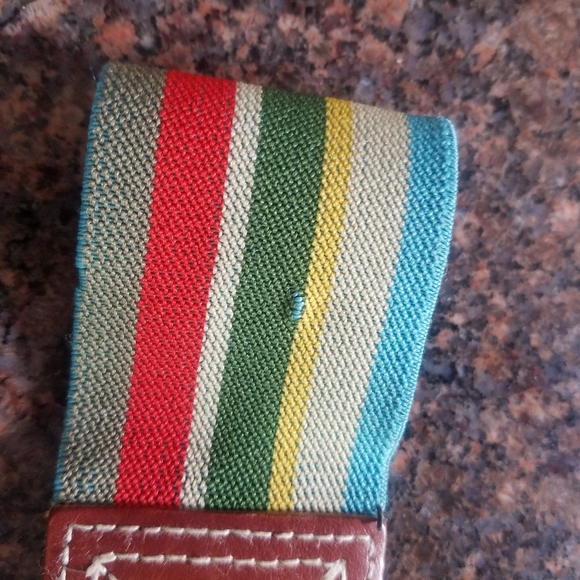 FOSSIL Striped Elastic Belt Medium Leather - Picture 5 of 5